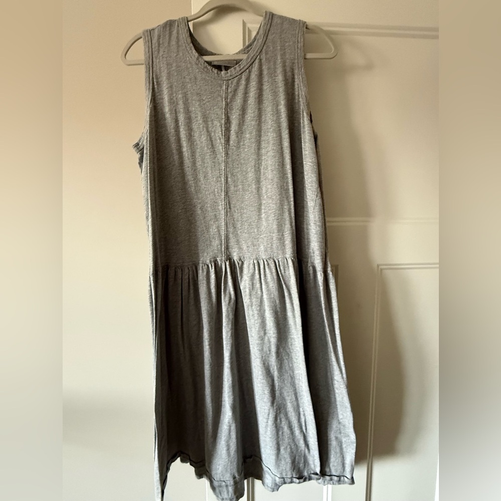 Sleeveless Gray Maxi Dress 100% Cotton